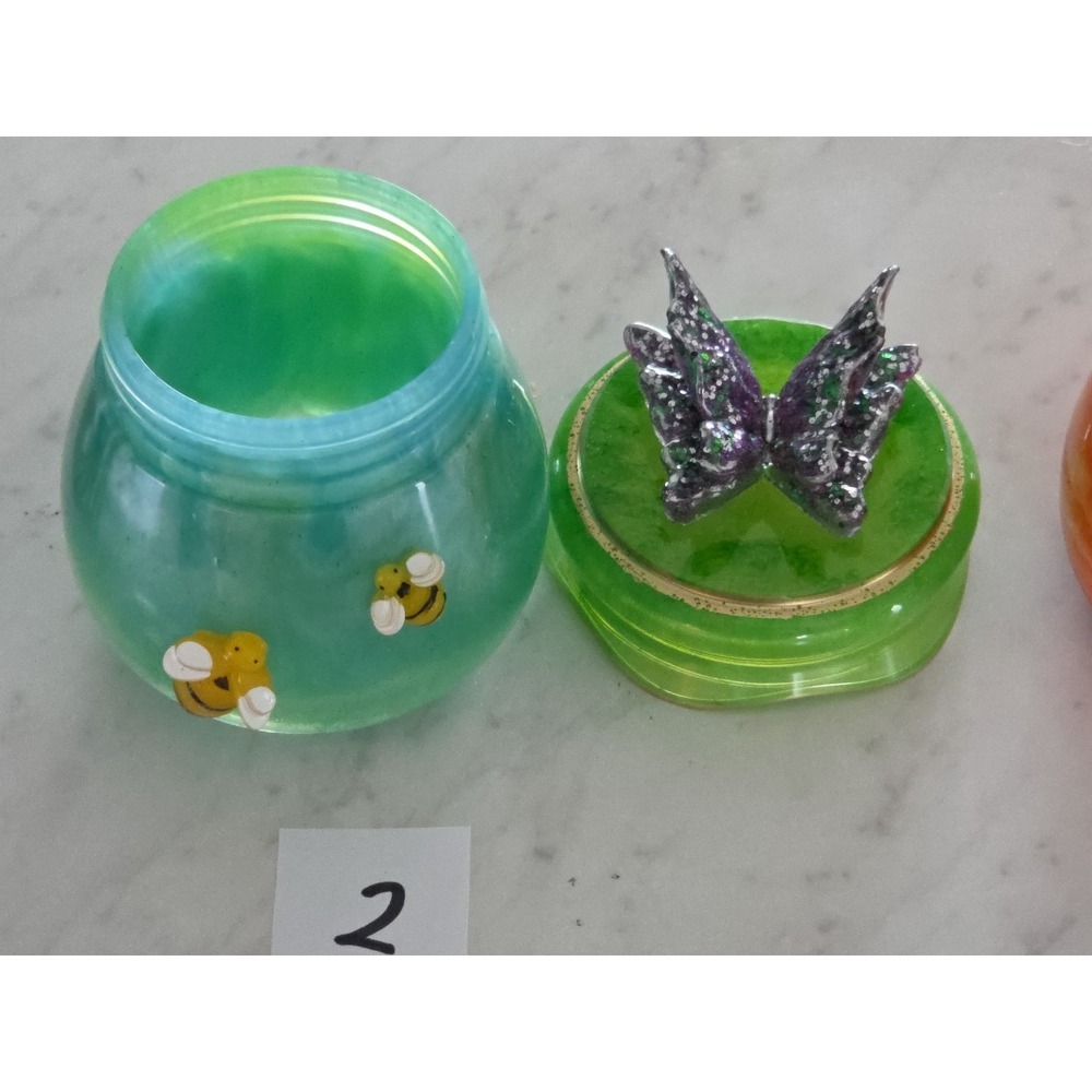 Handmade Resin Stash/Honey Pot Jar - Picture 7 of 12